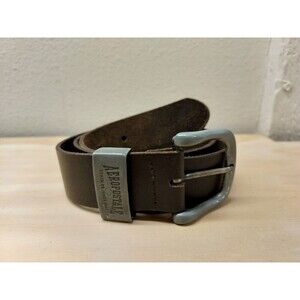 Aeropostale Brown Leather Silver Hardware Vintage Belt 27.5 to 32 inch
